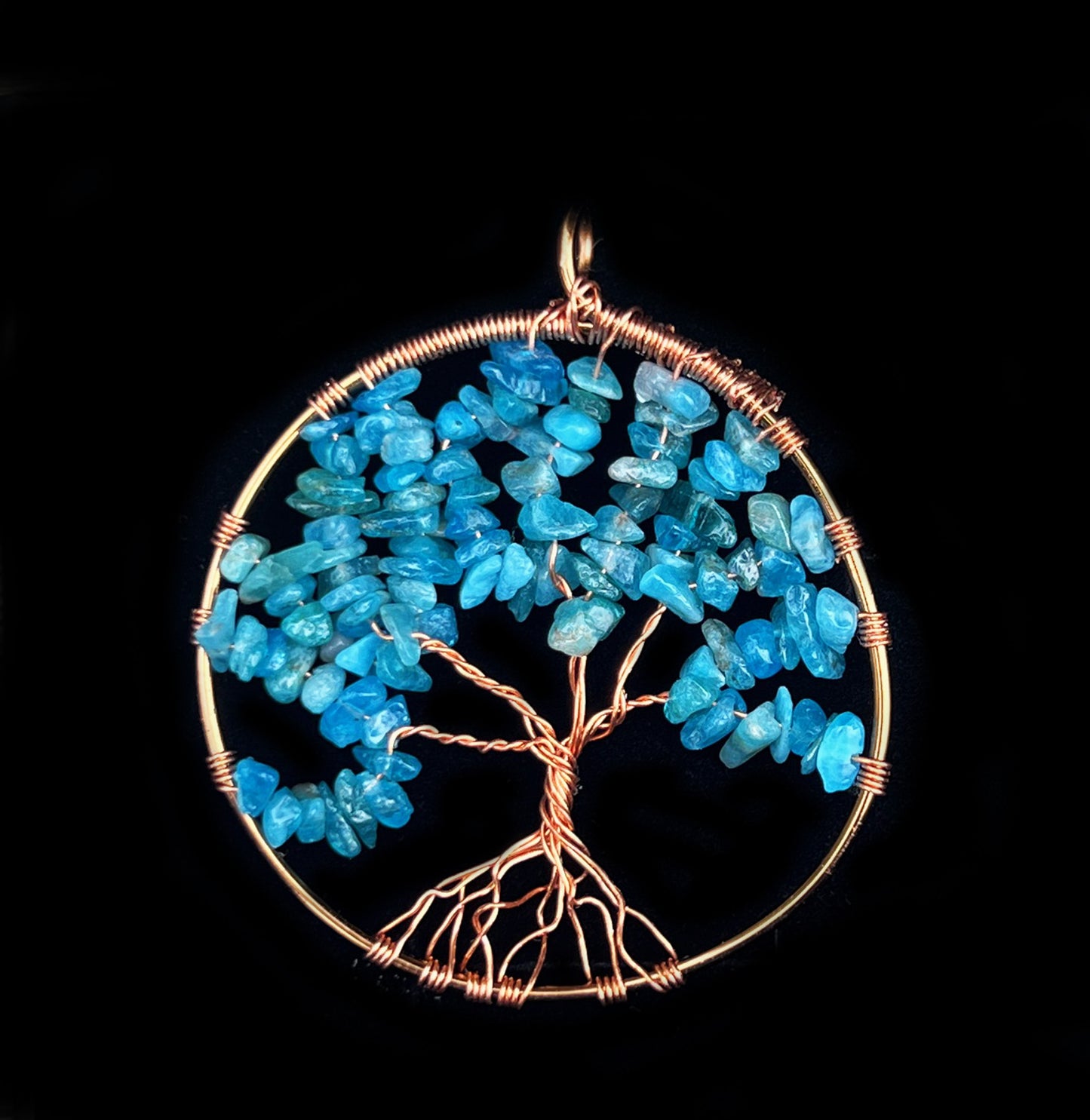 TREE OF LIFE Gemstone + Copper Pendant