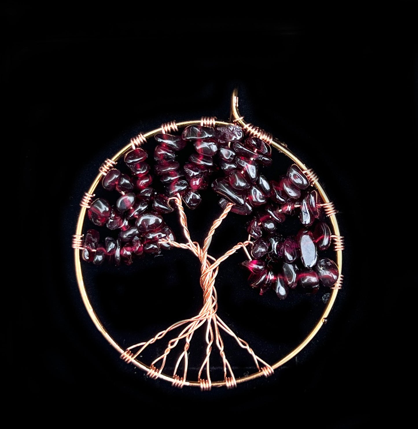 TREE OF LIFE Gemstone + Copper Pendant