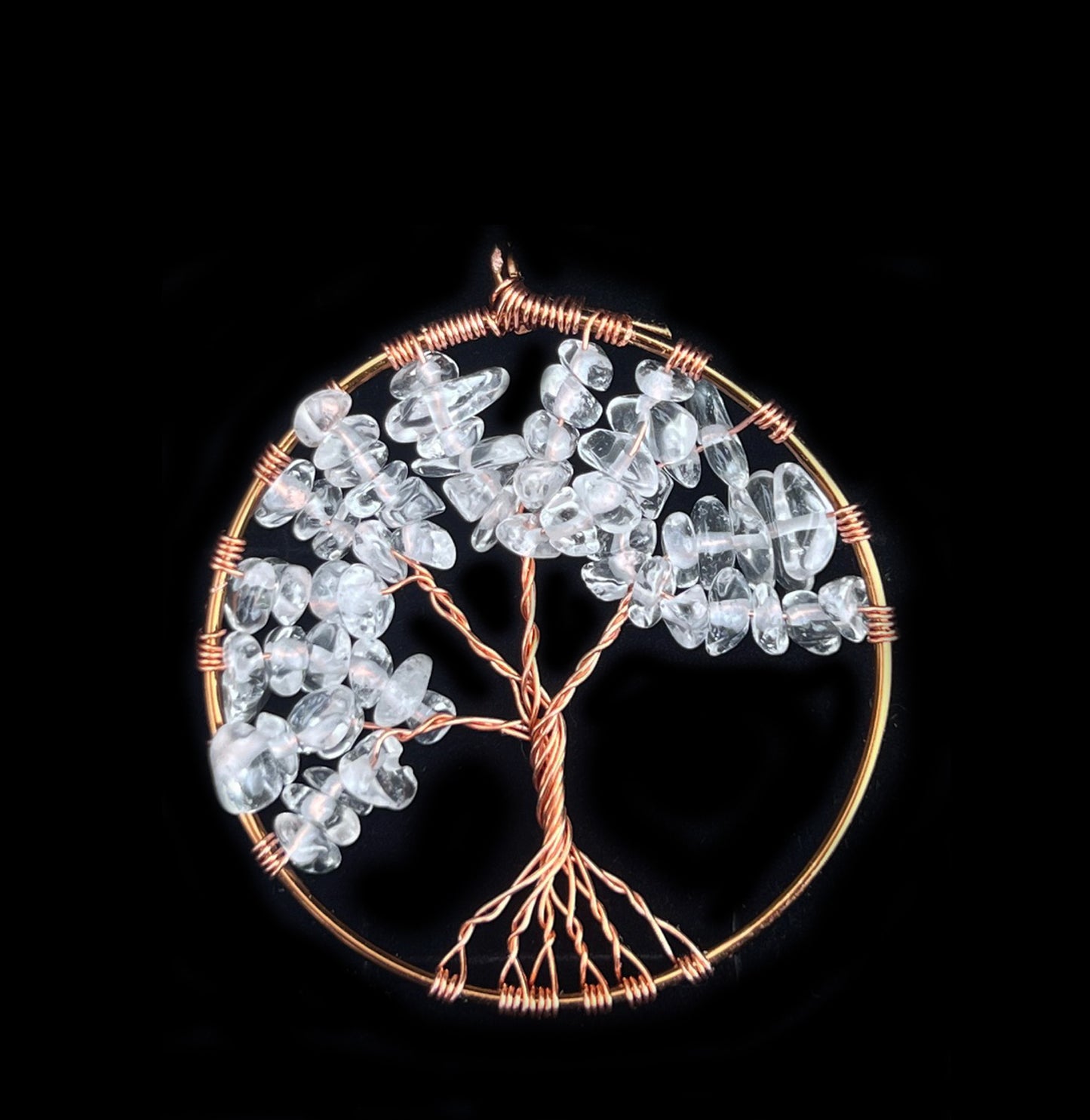 TREE OF LIFE Gemstone + Copper Pendant
