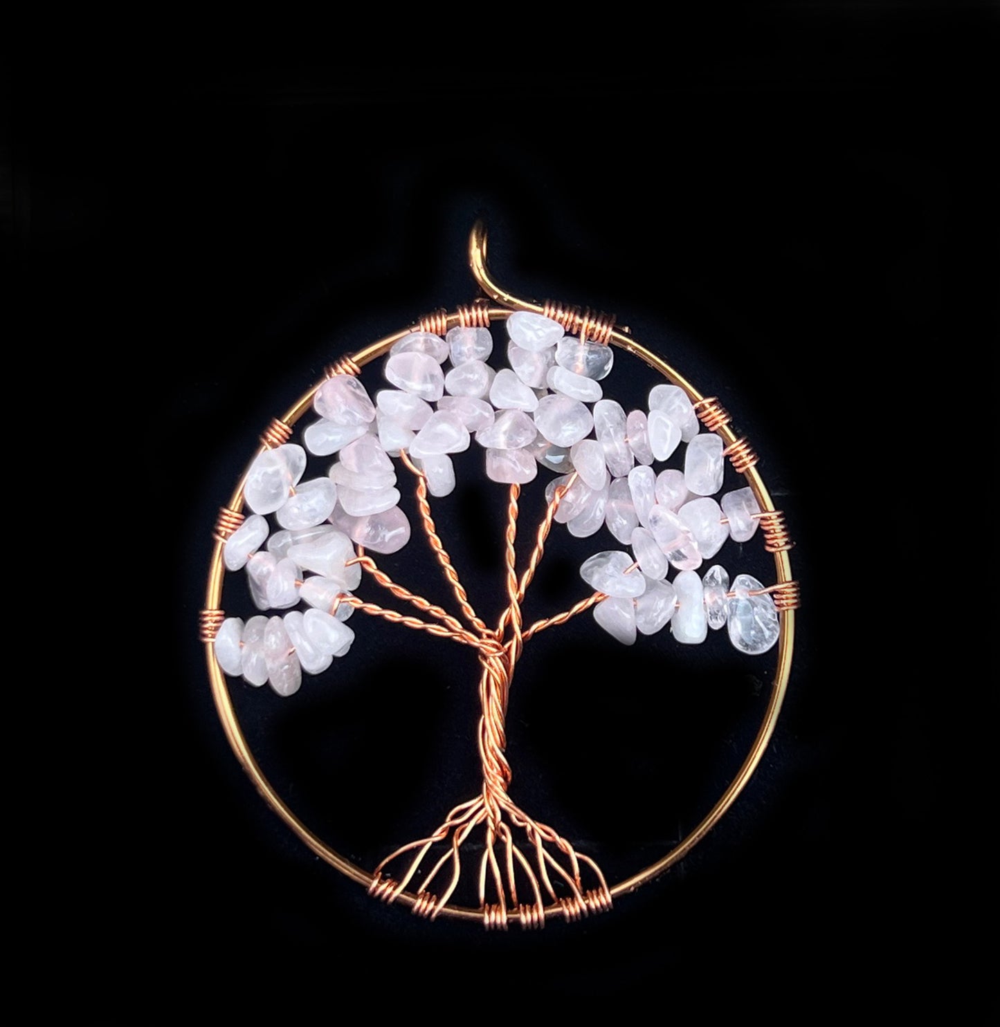 TREE OF LIFE Gemstone + Copper Pendant
