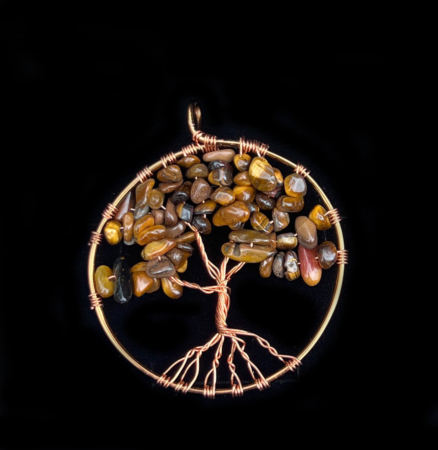 TREE OF LIFE Gemstone + Copper Pendant