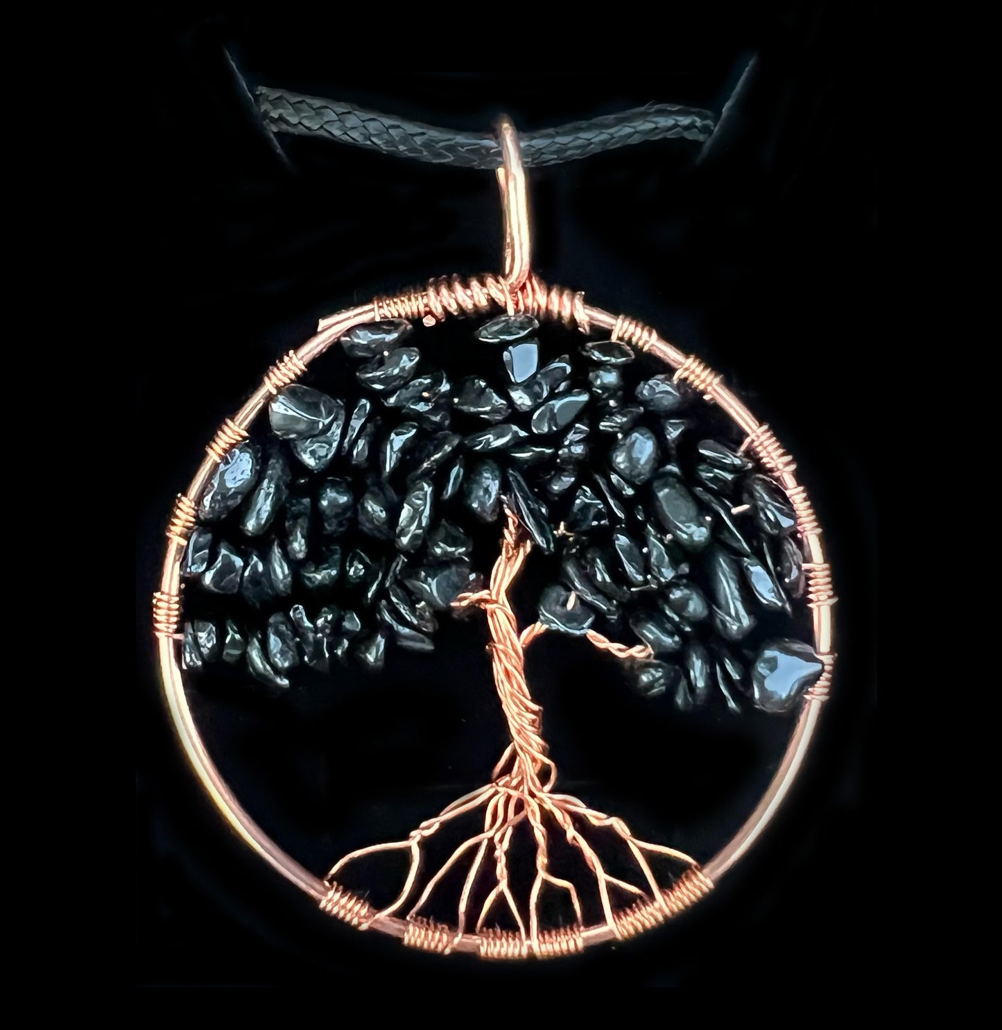 TREE OF LIFE Gemstone + Copper Pendant