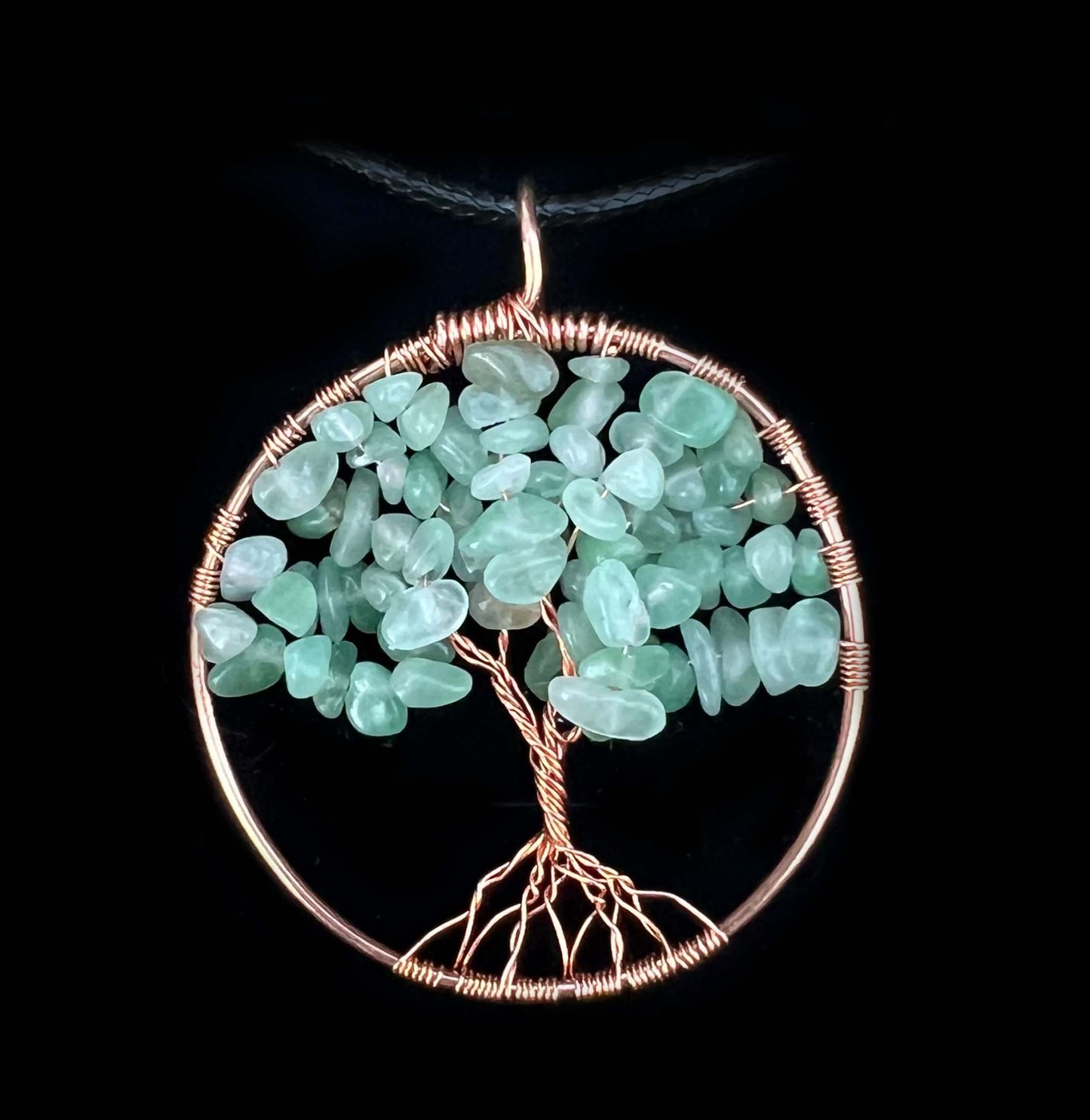 TREE OF LIFE Gemstone + Copper Pendant
